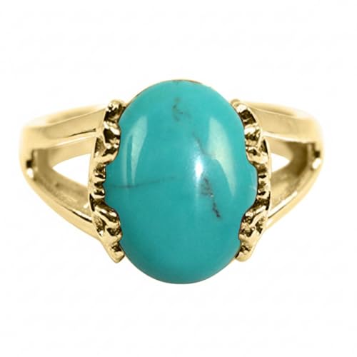 Image of 55Carat Choose Your Color Genuine Stone Ring 18K Gold Plated Oval Handmade Jewellery for Gift Sizes 4-13