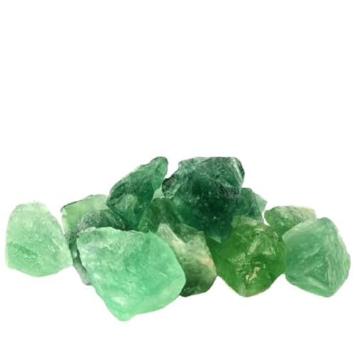 GIVBRO Piedras de Cristal en Bruto, Cristales curativos, Piedras Preciosas Verdes, Piedra de Cuarzo cruda para colección de meditación de Equilibrio de Chakras, 100 g (4-6 cm)