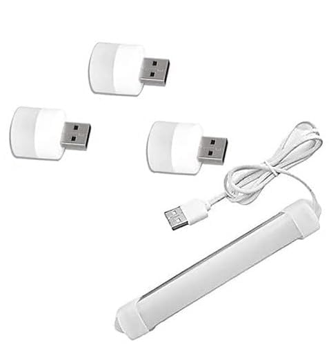 EASYSHOP L18 Portable USB LED Mini Tube Light, High Brightness Cool Daylight for Small Rooms, Shops, Cars - 1 Mtr & 3 Pc USB Mini Bulb (Multicoloured)-image-5