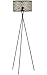 Produktbild HSH Leuchten Vintage Tripod Stehleuchte schwarz, E27 geeignet für LED, mit Lampenschirm schwarz/gold 34cm, 200cm Kabel mit Fußschalter, Wohnzimmerlampe Modern, höhe 138cm, ohne LED Leuchtmittel