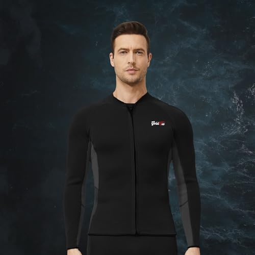 GoldFin conjunto de chaqueta y pantalón de neopreno para hombre, 2mm, color negro, tamaño mediano miniatura 4
