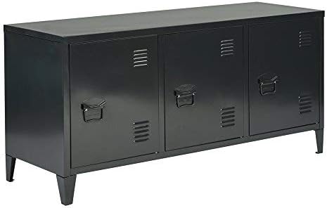 Miniatura 7 de HouseinBox - Armario de almacenamiento de archivos para oficina (metal, 3 puertas, 3 en 1, 2 estantes, patas desmontables)