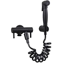 Fregadero Esquina Leroy Merlin Bidet Juego Set Negro WC esquina Válvula celebrada higiénico cabezal de ducha Car Wash mascotas pulverizador aerógrafo Tap, conjunto grifo del bidé