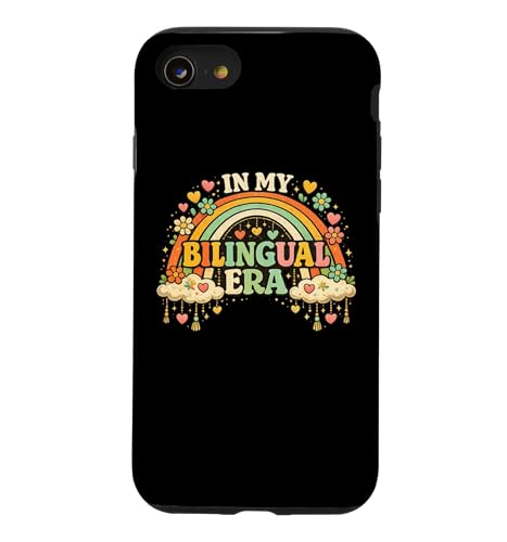 In My Bilingual Era Boho Rainbow �f���A�������Q�[�W�e�B�[�`���[ �X�}�z�P�[�X iPhone SE (2020) / 7 / 8 �p