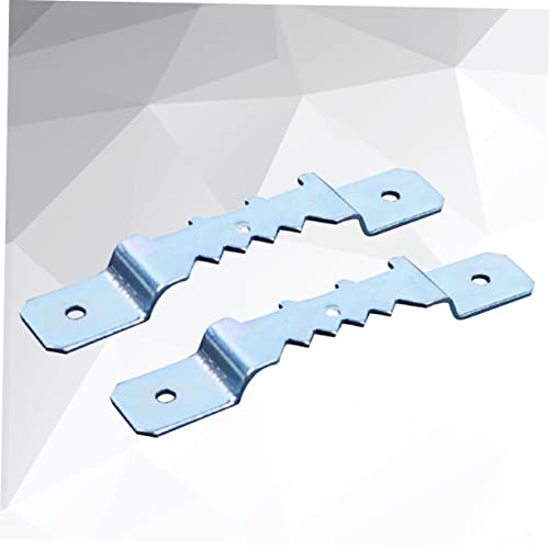 Image of 30 Pcs Kit Easel Picture Frame Hook Double Hole Hangers Metal Hook Suite Photo Frame Jagged