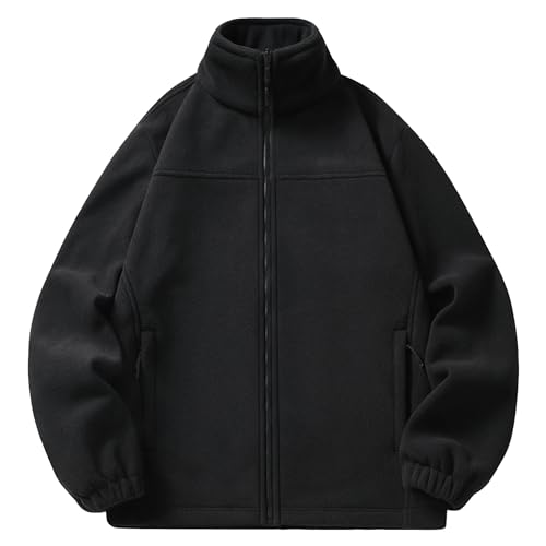 Veste polaire homme avec doublure Sherpa chaude et coupe-vent ZDJSWJ