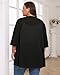 TIANZHU Cardigans Shrug for Women 3/4 Sleeves Open Front Lightweight Shrug Lace Bolero, Black, 4X-Large
