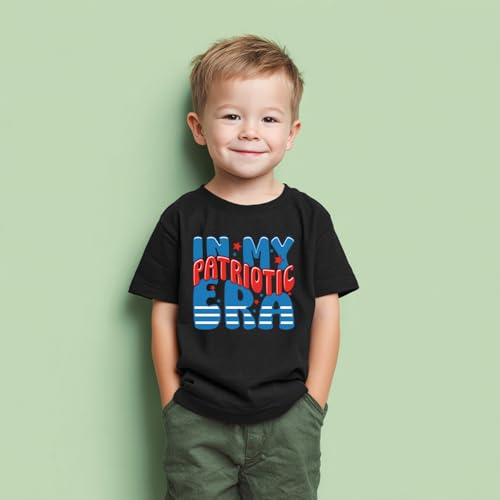 Image of Boys Constitution Day 250 Anniversary USA Shirt Independence Shirt 3-8T | for Kids Boys Girls Toddlers 3T-8T, 4th of July Dinos Flag Patriotic Tee, Independence Day