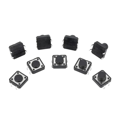 Micro-interrupteur tactile à bouton-poussoir 12x12x12 mm réinitialisation automatique pour PCB - 2