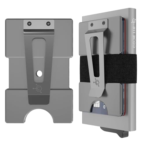 Image of Code 118 Modular Backplate Cash Clip - Slim Minimalist Money Clip for Men - RFID Blocking Aluminum Modular Add-On, Wallet Accessory Expands Storage for Card & Cash, Wallet not Included (Grey Aluminum)