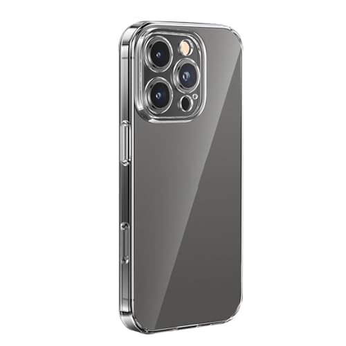 Upgrade per iPhone 16 Pro Max Custodia con protezione per fotocamera (protezione militare), trasparente, resistente agli urti, sottile, in silicone, estremamente resistente, per iPhone 16 Pro Max