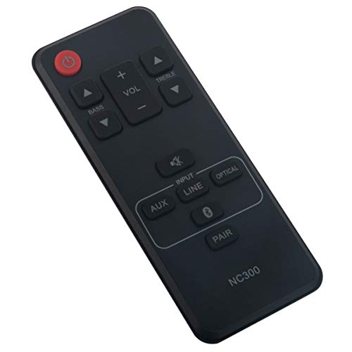 NC300UH NC300 Sound Bar Replacement Remote Control Applicable for Sanyo Soundbar FWSB405F FWSB405FS