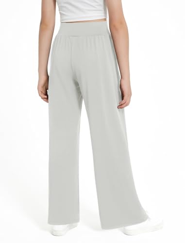 Image of EXARUS 3 Pack Girls Wide Leg Pants Baggy /Tapered Loose Casual Summer | Teen Flowy Tween Beach School Vacation Trousers Youth Junior Preteen Bottoms Lightweight Soft Kids 6-14Y