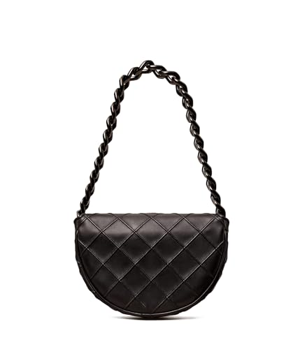 Tory Burch Fleming Soft Mini Crescent Bag, Black2