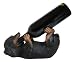 Black & Tan Sausage Wiener Dachshund Dog Wine Bottle Holder Caddy Figurine 11"L