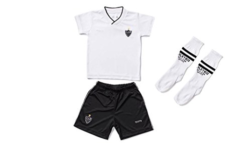 Conjunto Dry Uniforme Atlético Mineiro, Rêve D'or Sport, Bebê Menino, Branco/Preto, 8