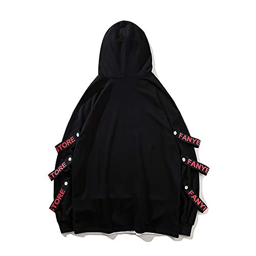 Hello MrLin Men's Hip Hop Hoodie Japanese Harajuku Streetwear Techwear Urban Pullover