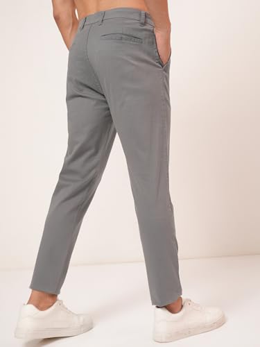Image of Highlander Men's Slim Fit Formal Trousers | Ankle Length |Smart Trousers for Men | Chino Trousers for Men|Elegant Design | Comfortable Fabric for Daily Work & Formal Occasions