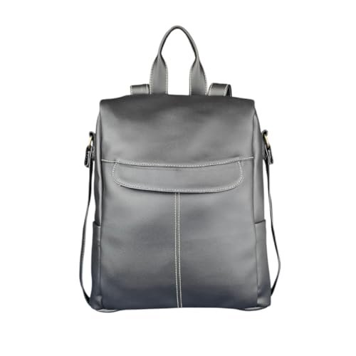 Mochila Bolsa Antifurto Feminina Couro Sintético (Preto)