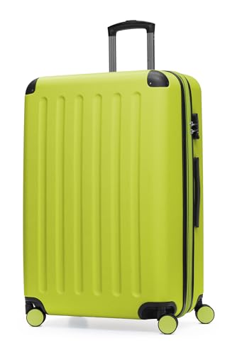 Hauptstadtkoffer Spree - Großer Hartschalen-Koffer, TSA, 4 Doppel-Rollen, Trolley, Rollkoffer, Reisekoffer, Volumenerweiterung, 75 cm, 119 Liter, Farn