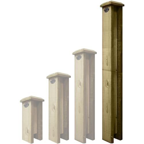 Premier Garden Supplies Concrete Post Extenders (2-WAY STRAIGHT) W.100mm x D.100mm x Height 3ft (90cm) Designed for Flat or Bobble Top Posts Can be self adjusted for Pyramid Top