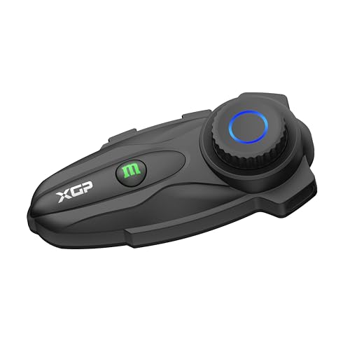 XGP X10 10 Riders Group Mesh Motorcycle Intercom, 3000m Motorcycle Bluetooth Headset V5.3 with Audio...