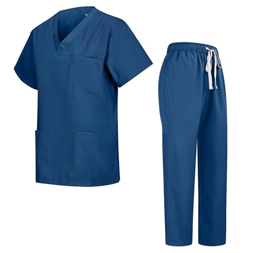 Beautyshow Unisex-Schrubb-Set, Schlupf-Kasack & Schlupfhose, Medizinische Uniformen, Schlupfjacke Oberteil mit Hose, Krankenschwester Krankenhaus Berufskleidung Medizin Arzt Uniform, M Beautyshow Unisex-Schrubb-Set, Schlupf-Kasack & Schlupfhose, Medizinische Uniformen, Schlupfjacke Oberteil mit Hose, Krankenschwester Krankenhaus Berufskleidung Medizin Arzt Uniform, M