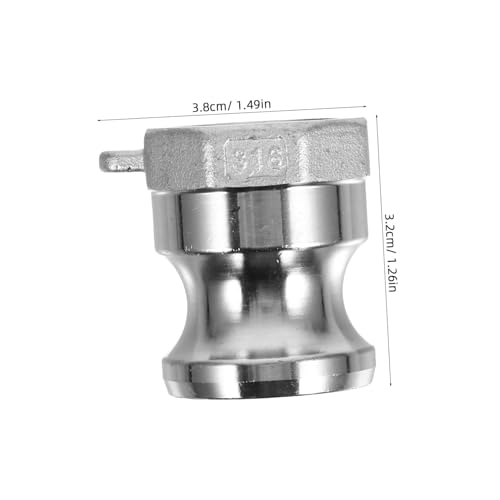 Yardwe Adaptador De Manguera De Inoxidable Con Conector De Ranura De Leva Para Instalaciones De Industria Resistente Altas