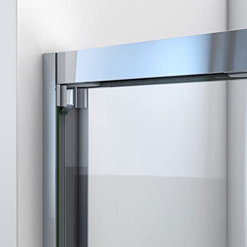DreamLine Harmony 56-60 in. W x 58 in. H Semi-Frameless Bypass Tub Door in Chrome and Clear Glass