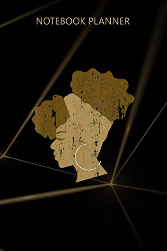 Notebook Planner Afro Puffs Distressed Natural Hair for Black Women: To Do List, 114 Pages, 6x9 inch, Budget, Planner, Teacher, Diary, Daily