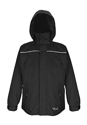 Viking Men's Tempest Classic Waterproof and Windproof All Weather Shell Jacket with Reflective Piping