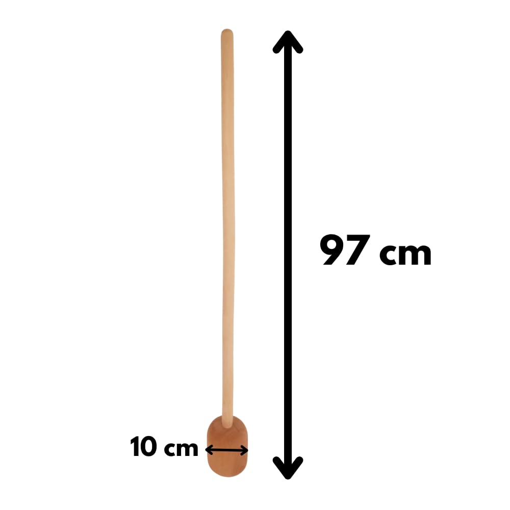 XXL Krautstampfer Holz 97 cm – Massiver Sauerkrautstampfer für große Fässer & Gärtöpfe – Robuster Kohlstampfer zum Fermentieren & Einmachen – Nachhaltiger MEGA Holzstampfer aus Naturholz