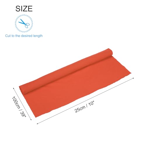Image of MECCANIXITY 39 inch Elastic Cuffs Ribbed Trims Cotton Fabric Knit Rib Stretch Tape Cuff Sleeve Waistband for Sewing, 12 inch Wide Orange