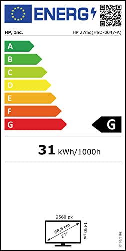 HP 27mq, 27 Inch QHD 2k (2560x1440p) 300 Nits, HDMI, VGA, Ontspiegeld (1F2J9AA) - Afbeelding 7