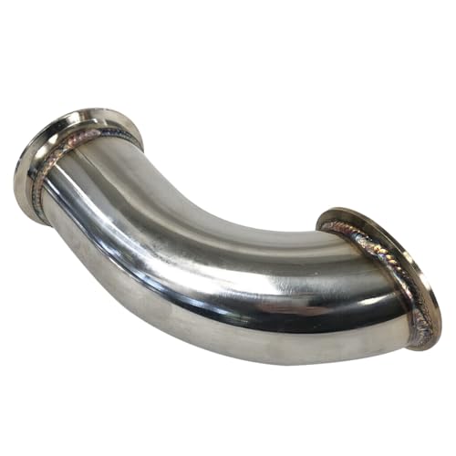 Codo de escape turbo de 3 pulgadas y 90 grados en acero inoxidable resistente 5