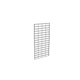Econoco Slat Grid Panels, 2 x 4 Feet Metal Display Panels, Heavy Duty Retail Merchandising Fixtures, Pack of 3, Black