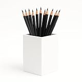 Organizador Minimalista, Porta Lapis Treco Canetas Home Office, Porta Pincel, Acrilico, Mesa, Escritorio, Porta Maquiagem, Suporte, Base Lapizeira, Porta Coisa, (Branco)