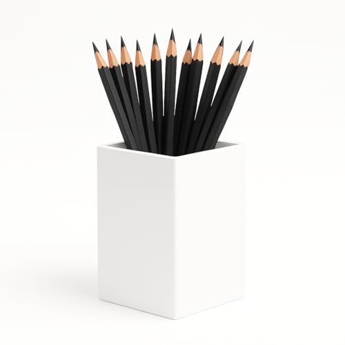 Organizador Minimalista, Porta Lapis Treco Canetas Home Office, Porta Pincel, Acrilico, Mesa, Escritorio, Porta Maquiagem, Suporte, Base Lapizeira, Porta Coisa, (Branco)