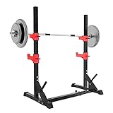 half rack squat exercise ● Fácil de montar y antideslizante: fácil de montar y utilizar, regulable en altura y anchura, apto para amigos de diferentes alturas y edades. La almohadilla para los pies es antideslizante, evitando daños en el suelo, lo que también aumenta la seguridad.