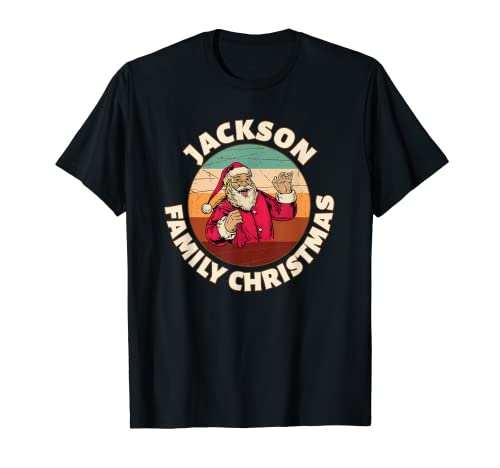 Jackson Family Weihnachtsmann-Figur mit passendem Weihnachtsmann-Motiv T-Shirt
