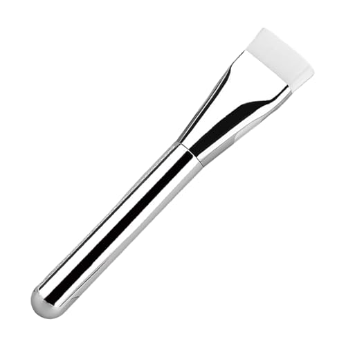 Cepillo de base plano, cepillo de maquillaje plano - Espátula de cepillos de fondo de contenido de maquillaje líquido - Almohadilla profesional ultra delgada de correctores para pulido, mezcla,