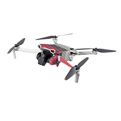 Image of MightySkins Carbon Fiber Skin Compatible with DJI Mini 3 - Slant Stripes | Protective, Durable Textured Carbon Fiber Finish | Easy to Apply | Made in The USA