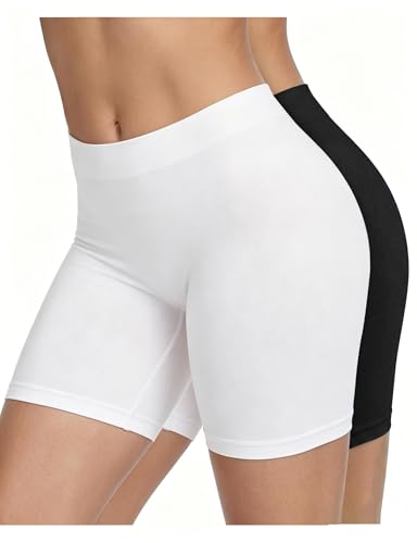 Image of ZENUTA Slip Shorts for Women Under Dresses, Seamless Anti Chafing Summer Biker Shorts