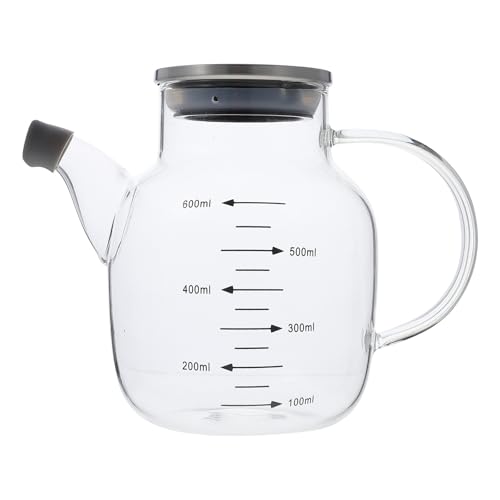 Botella de aceite antigoteo de borosilicato 600ml para dosificar salsa 2