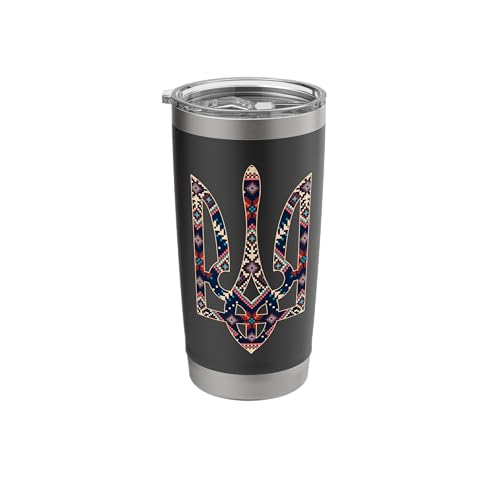Ukrainian emblem Ukraine symbol embroidery Stainless Steel Insulated Tumbler