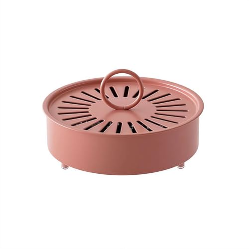 蚊取り線香 ホルダー 香取線香ホルダー 蚊遣り箱 蚊取り入れ ケース 炭素鋼製 蓋付き 滑り止め おしゃれ キャンプ 蚊遣器 安全防火 室内 室外 アウトドア キャンプ 釣り用にも適用 持ち運び便利