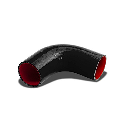 2 inches 90 Degree Elbow Turbo/Intercooler/Intake Piping Coupler Silicone Hose (Black & Red)