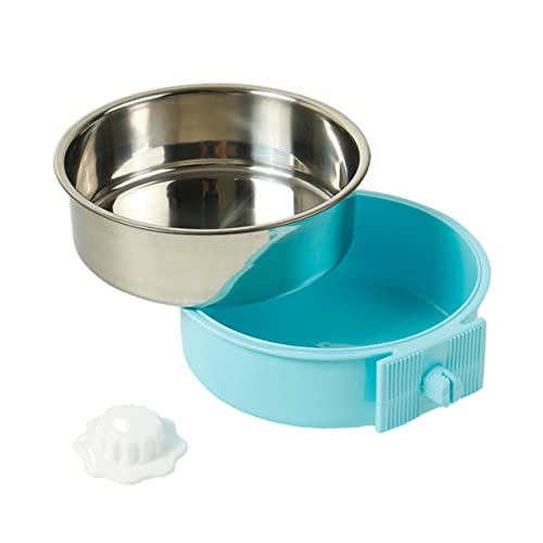 balacoo Hanging Stainless Steel Cat Bowl Overturn Design for Kittens Dogs Easy to Pet Food Basin for Household Use Steel Material