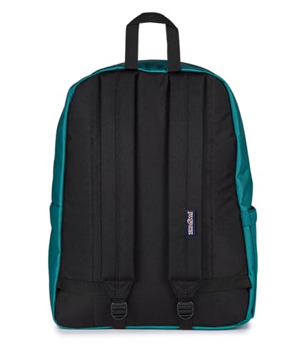 Image of JanSport SuperBreak Plus Backpack with Padded 15-inch Laptop Sleeve and Integrated Bottle Pocket - Spacious and Durable Daypack for Work and Travel - Emerald Pool