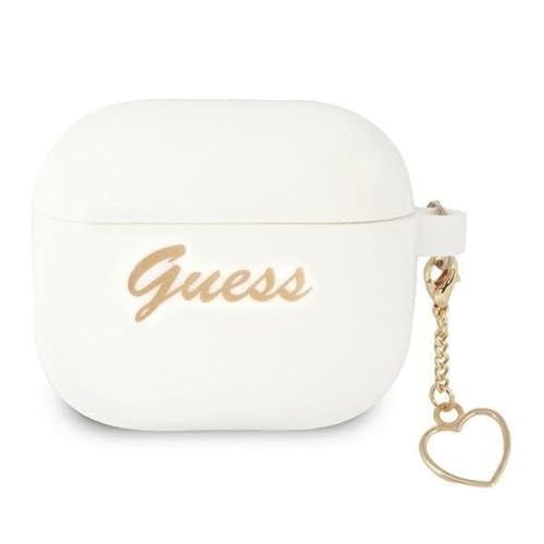 Guess GUA3LSCHSH Coque en Silicone pour AirPods 3 Blanc